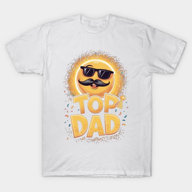 Top Dad - Celebrate Fatherhood with Style and Pride T-Shirt by Medkas 